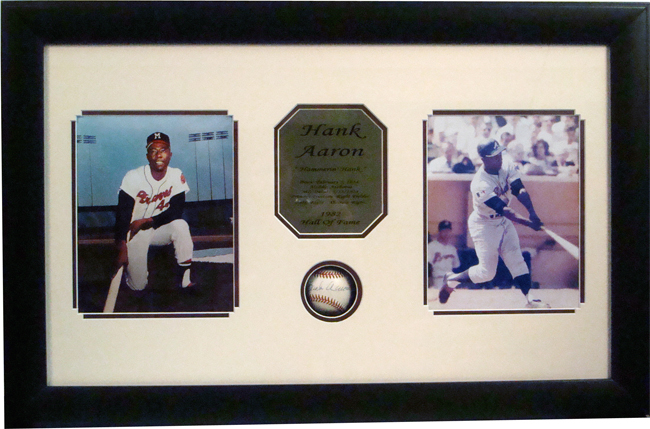 Hank Aaron Milwaukee Brewers Braves SIGNED AUTOGRAPHED