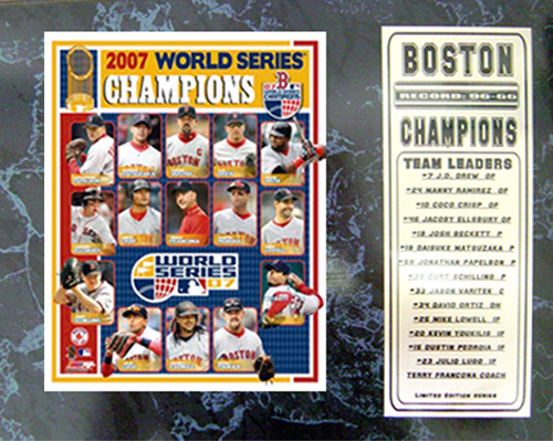 Boston Red Sox 2007 World Series Champions 12'' x 15'' Plaque